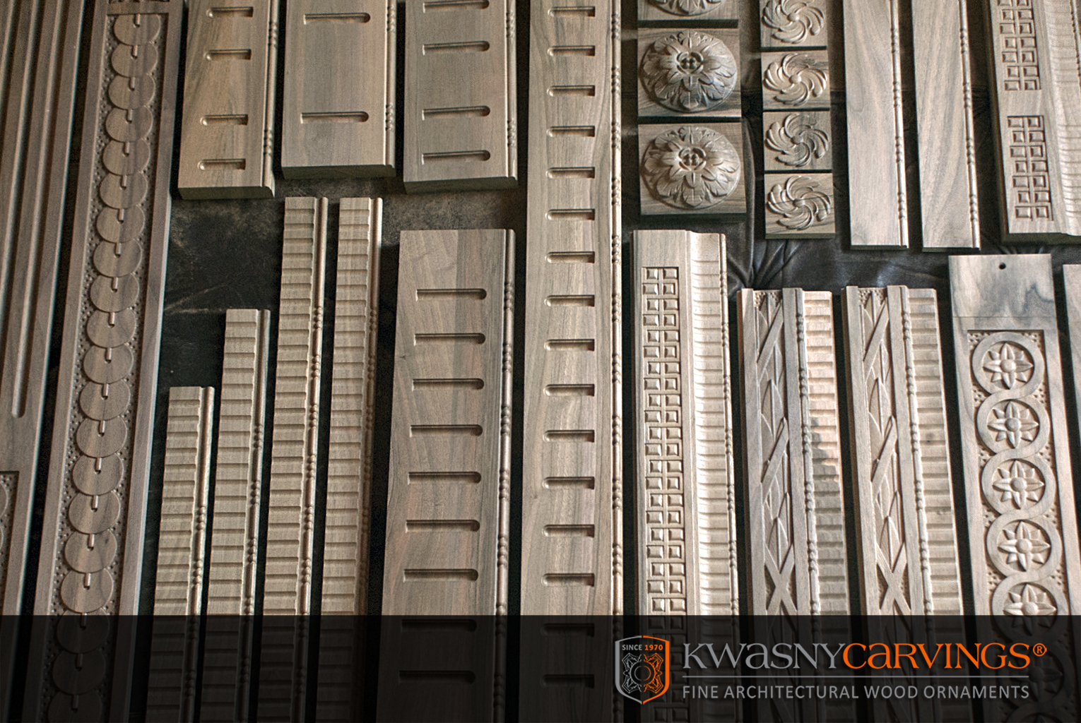 Wooden carved decorative moldings.