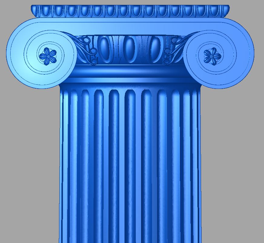 Ionic custom designed column.